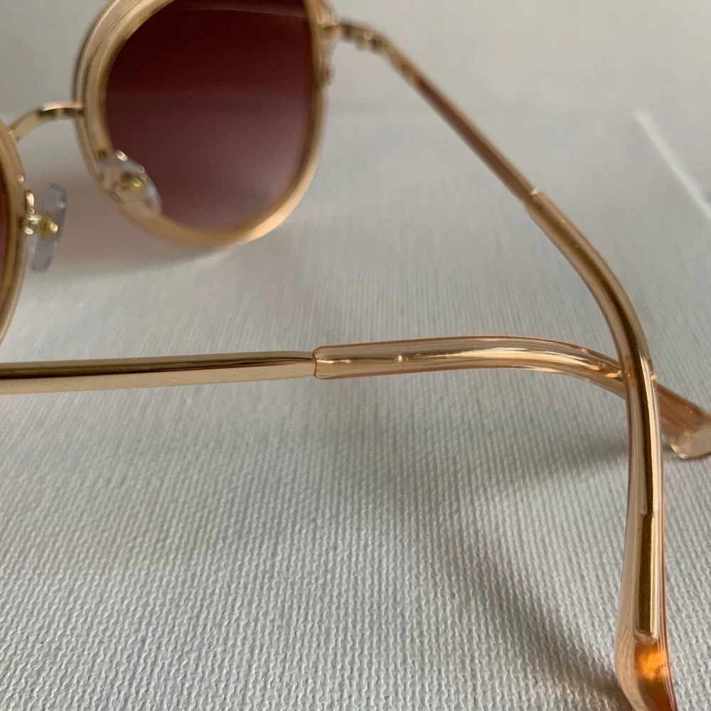 NWT gold wire and lucite sunglasses